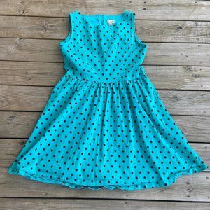 Lindy Bop Teal Green Polka Dot Sleeveless Fit & Flare Dress Rockabilly Pin-up
